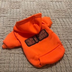 Guns N’ Roses rock orange hoodie sweatshirt dog M